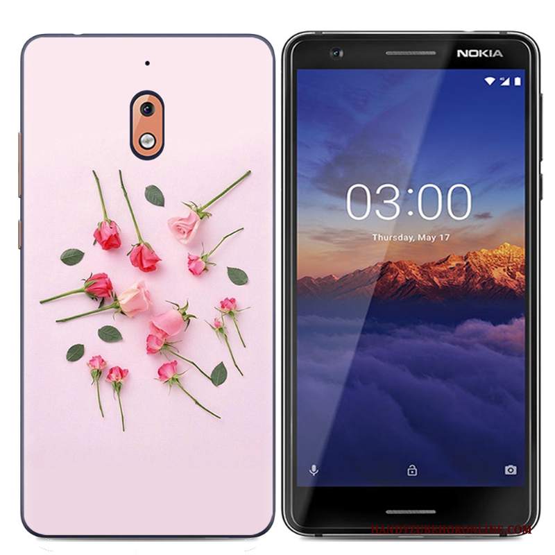 Custodia Nokia 2.1 Protezione Telefono Morbido, Cover Nokia 2.1 Cartone Animato Rosa Semplici