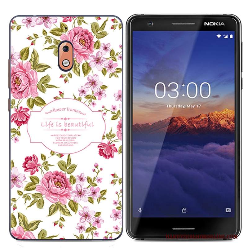 Custodia Nokia 2.1 Protezione Telefono Morbido, Cover Nokia 2.1 Cartone Animato Rosa Semplici