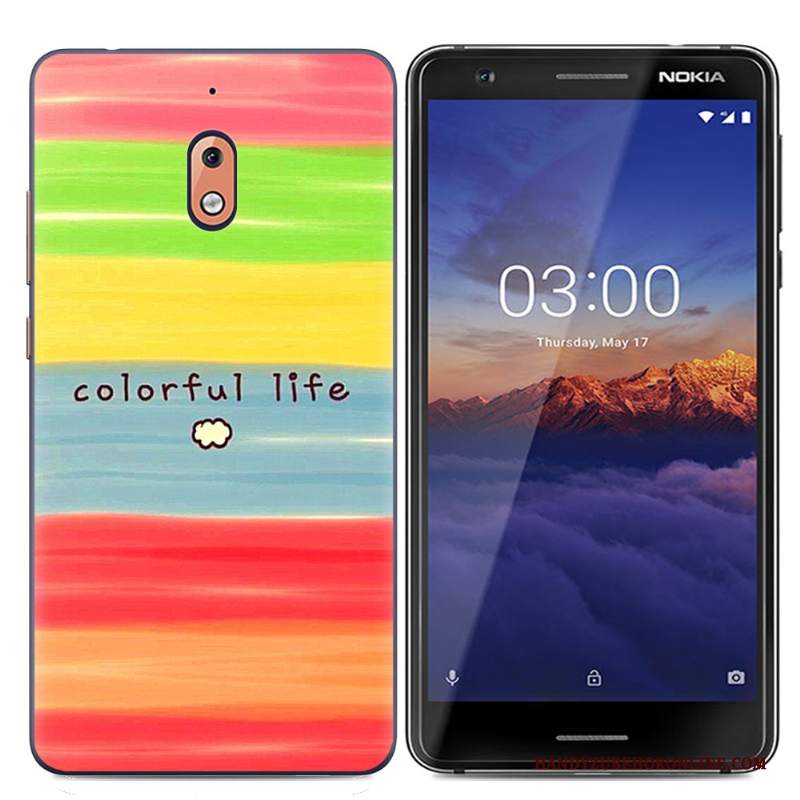 Custodia Nokia 2.1 Protezione Telefono Morbido, Cover Nokia 2.1 Cartone Animato Rosa Semplici
