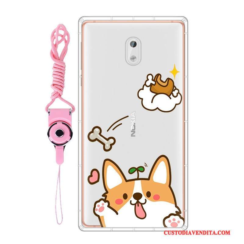 Custodia Nokia 3 Protezione Personalizza Morbido, Cover Nokia 3 Gasbag Grigio