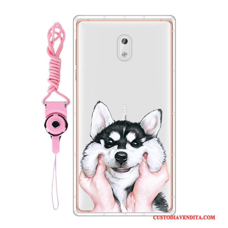 Custodia Nokia 3 Protezione Personalizza Morbido, Cover Nokia 3 Gasbag Grigio