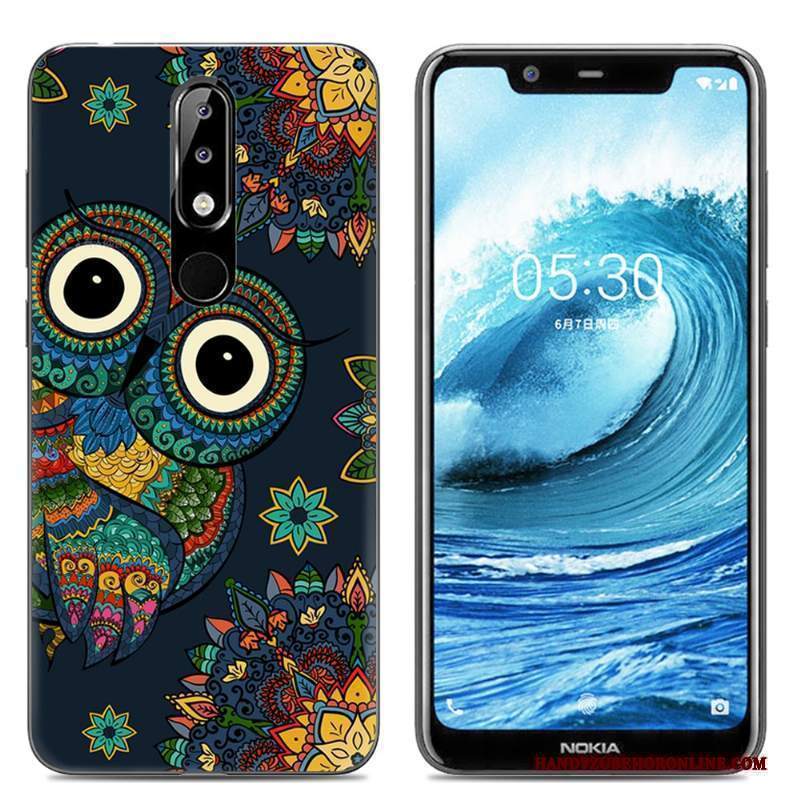 Custodia Nokia 5.1 Plus Silicone Telefono Rosa, Cover Nokia 5.1 Plus Protezione Morbido Trasparente