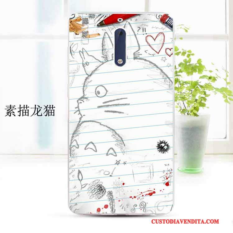Custodia Nokia 5 Cartone Animato Morbido Trasparente, Cover Nokia 5 Protezione Anti-caduta Giallo