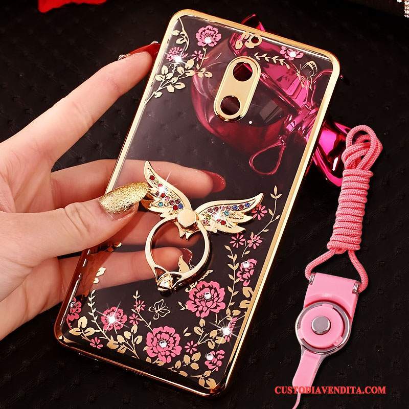 Custodia Nokia 6 Colore Morbidotelefono, Cover Nokia 6 Protezione Lusso Ornamenti Appesi