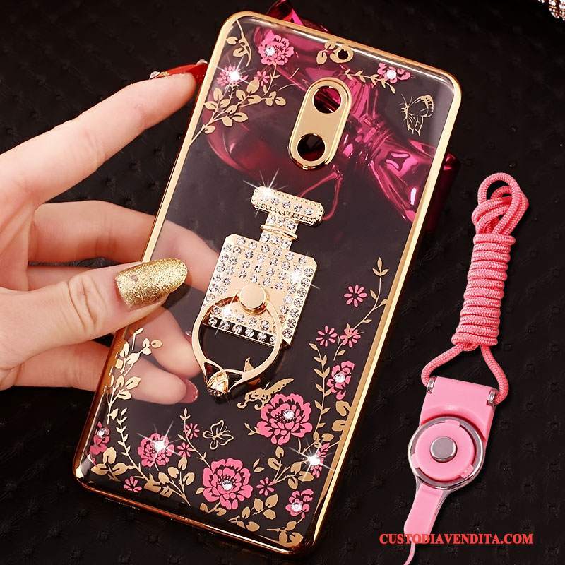Custodia Nokia 6 Colore Morbidotelefono, Cover Nokia 6 Protezione Lusso Ornamenti Appesi