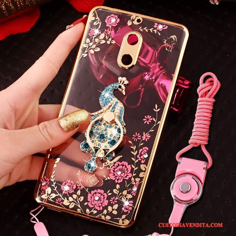 Custodia Nokia 6 Colore Morbidotelefono, Cover Nokia 6 Protezione Lusso Ornamenti Appesi