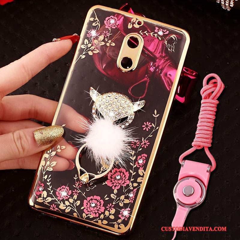 Custodia Nokia 6 Colore Morbidotelefono, Cover Nokia 6 Protezione Lusso Ornamenti Appesi