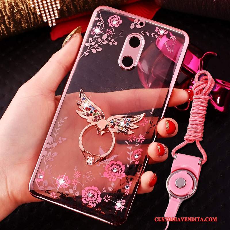 Custodia Nokia 6 Colore Morbidotelefono, Cover Nokia 6 Protezione Lusso Ornamenti Appesi