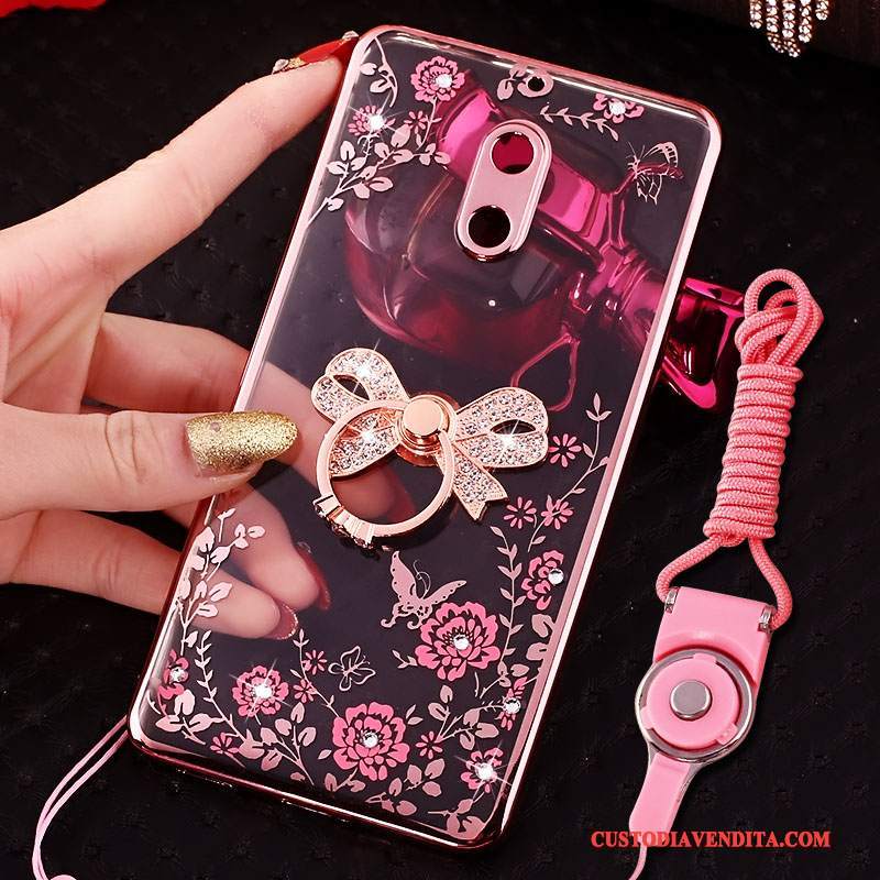 Custodia Nokia 6 Colore Morbidotelefono, Cover Nokia 6 Protezione Lusso Ornamenti Appesi