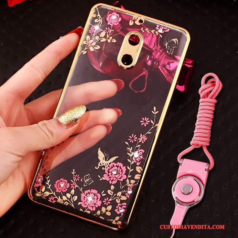 Custodia Nokia 6 Colore Morbidotelefono, Cover Nokia 6 Protezione Lusso Ornamenti Appesi