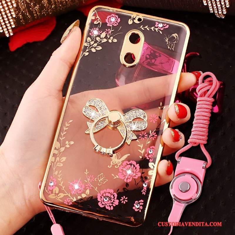 Custodia Nokia 6 Colore Morbidotelefono, Cover Nokia 6 Protezione Lusso Ornamenti Appesi