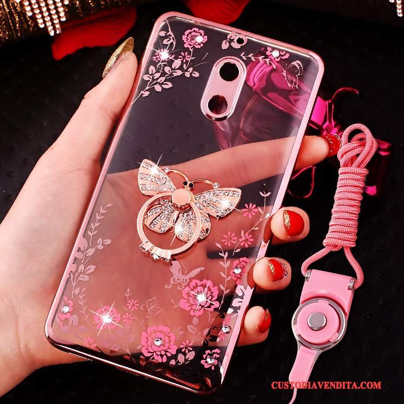 Custodia Nokia 6 Colore Morbidotelefono, Cover Nokia 6 Protezione Lusso Ornamenti Appesi