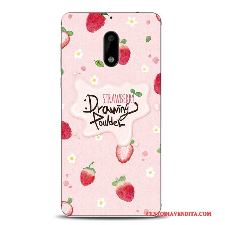Custodia Nokia 6 Goffratura Tutto Incluso Morbido, Cover Nokia 6 Silicone Ringtelefono