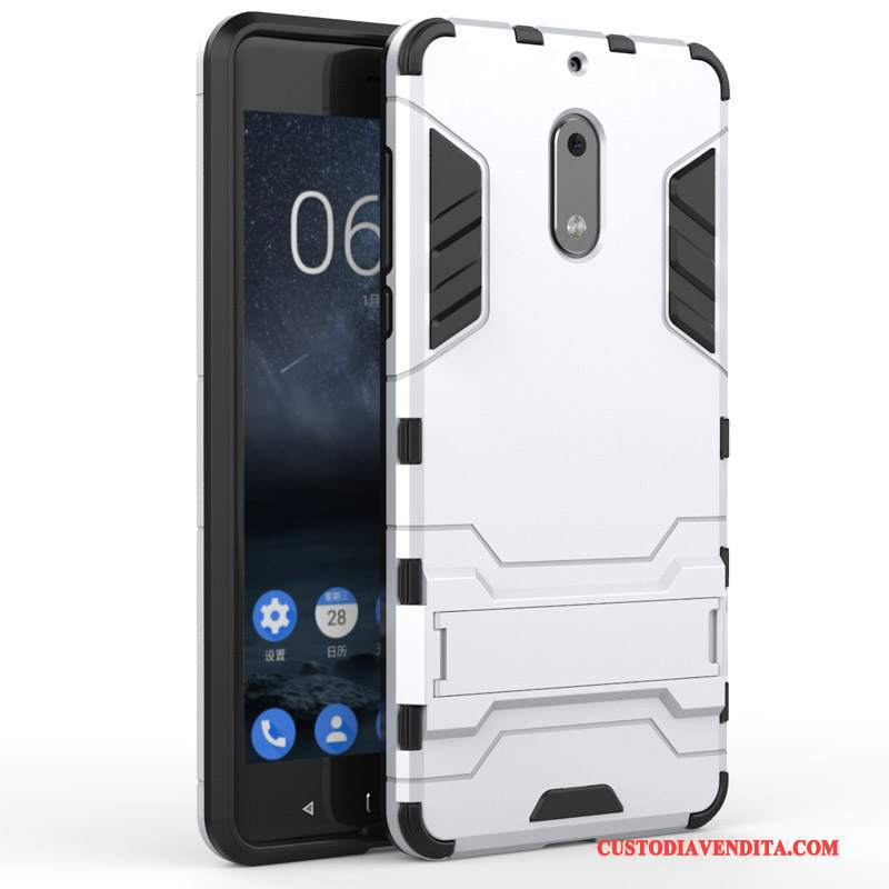 Custodia Nokia 6 Protezione Telefono Oro, Cover Nokia 6 Supporto Anti-caduta