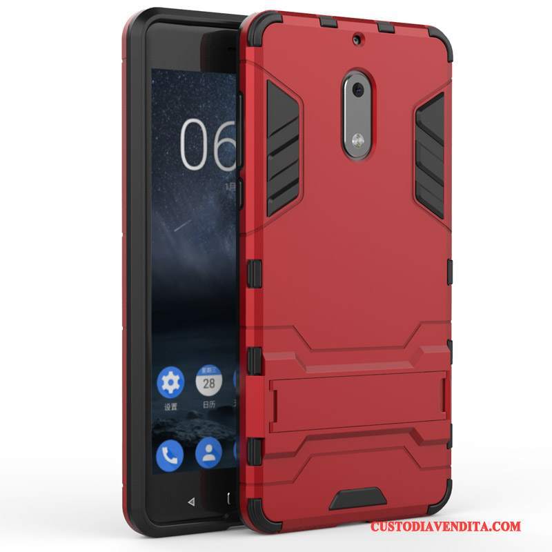Custodia Nokia 6 Protezione Telefono Oro, Cover Nokia 6 Supporto Anti-caduta