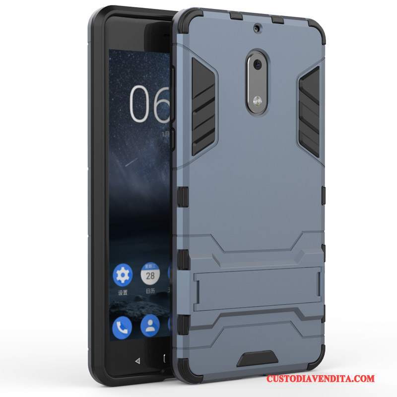 Custodia Nokia 6 Protezione Telefono Oro, Cover Nokia 6 Supporto Anti-caduta