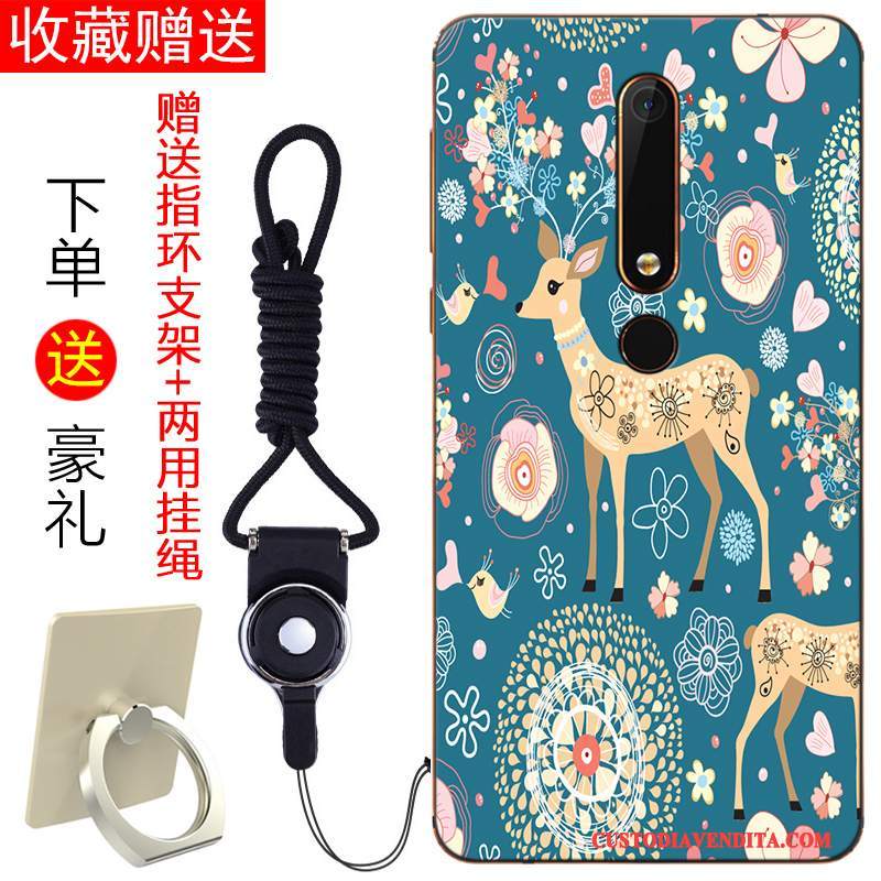 Custodia Nokia 6 Silicone Anti-caduta Nuovo, Cover Nokia 6 Telefono Tutto Incluso