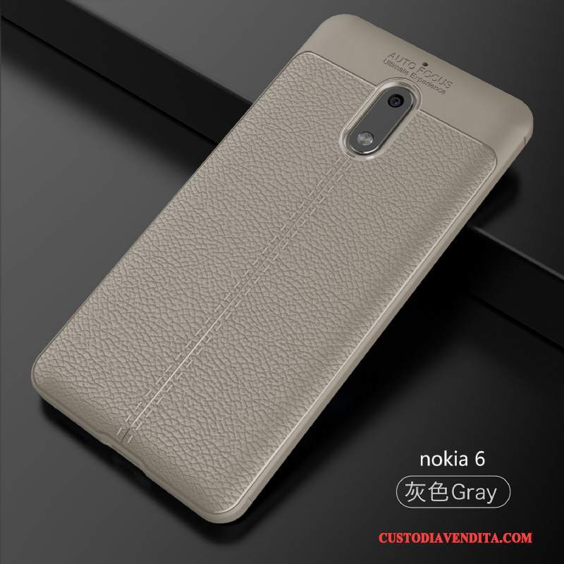 Custodia Nokia 6 Silicone Di Personalitàtelefono, Cover Nokia 6 Pelle Nero Anti-caduta