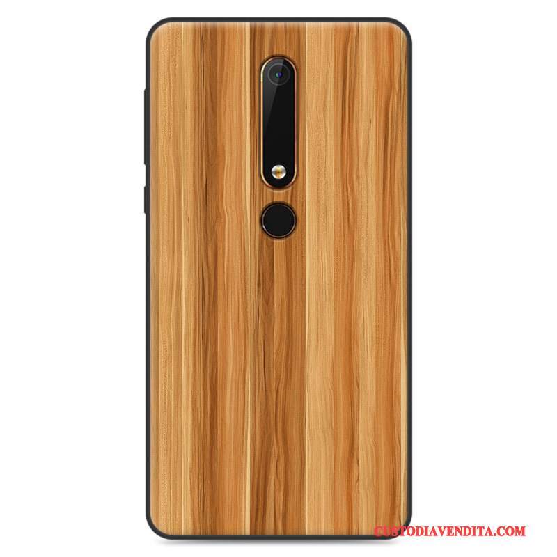 Custodia Nokia 6 Vintage Bianco Anti-caduta, Cover Nokia 6 Zoccoli Telefono Nuovo
