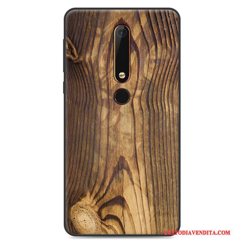 Custodia Nokia 6 Vintage Bianco Anti-caduta, Cover Nokia 6 Zoccoli Telefono Nuovo