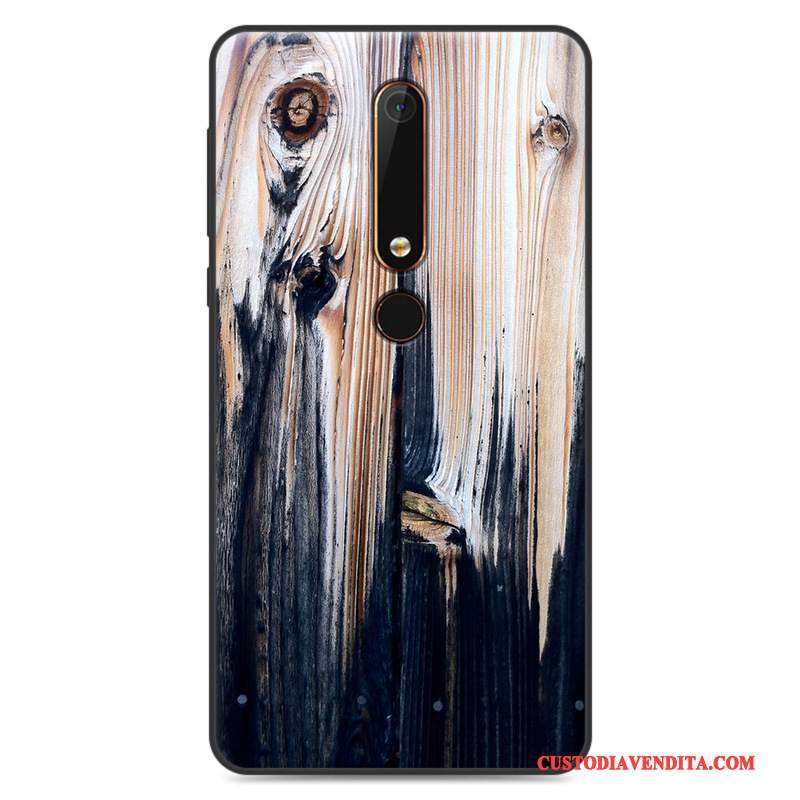 Custodia Nokia 6 Vintage Bianco Anti-caduta, Cover Nokia 6 Zoccoli Telefono Nuovo