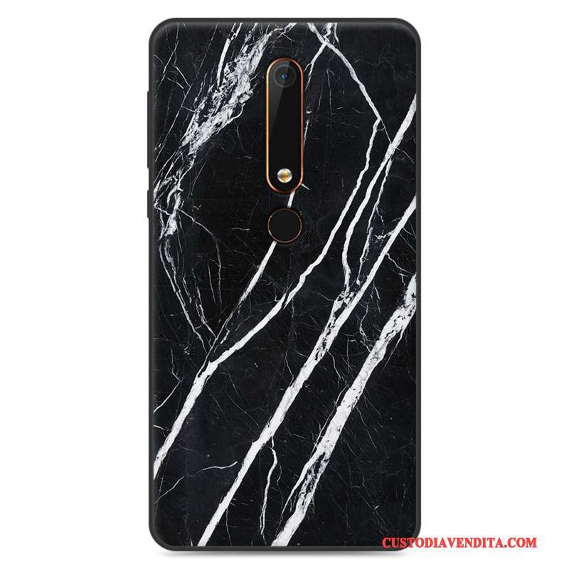 Custodia Nokia 6 Vintage Bianco Anti-caduta, Cover Nokia 6 Zoccoli Telefono Nuovo