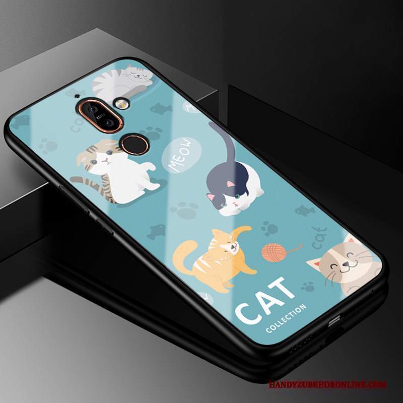 Custodia Nokia 7 Plus Cartone Animato Stile Cinesetelefono, Cover Nokia 7 Plus Protezione Anti-caduta Vetro