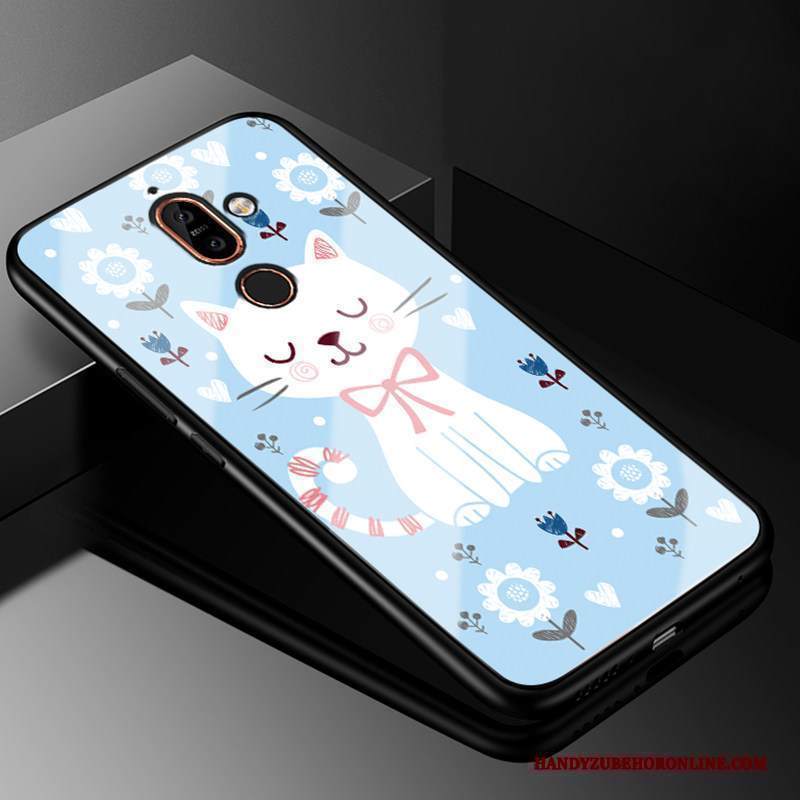 Custodia Nokia 7 Plus Cartone Animato Stile Cinesetelefono, Cover Nokia 7 Plus Protezione Anti-caduta Vetro
