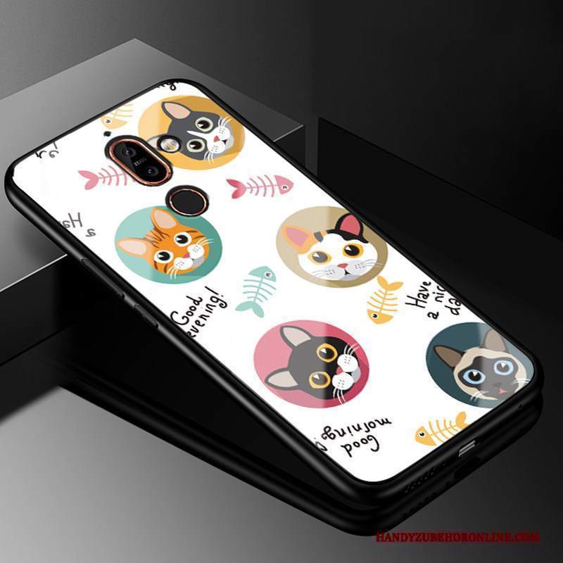 Custodia Nokia 7 Plus Cartone Animato Stile Cinesetelefono, Cover Nokia 7 Plus Protezione Anti-caduta Vetro