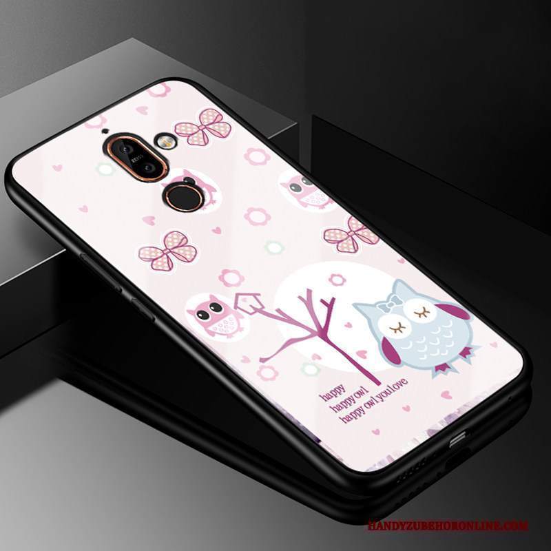 Custodia Nokia 7 Plus Cartone Animato Stile Cinesetelefono, Cover Nokia 7 Plus Protezione Anti-caduta Vetro
