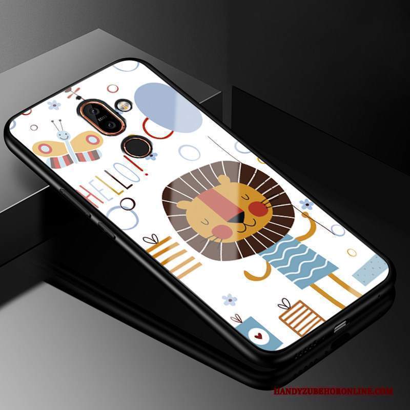 Custodia Nokia 7 Plus Cartone Animato Stile Cinesetelefono, Cover Nokia 7 Plus Protezione Anti-caduta Vetro