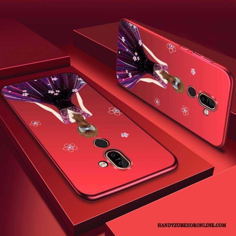 Custodia Nokia 7 Plus Creativo Di Personalità Difficile, Cover Nokia 7 Plus Rossotelefono