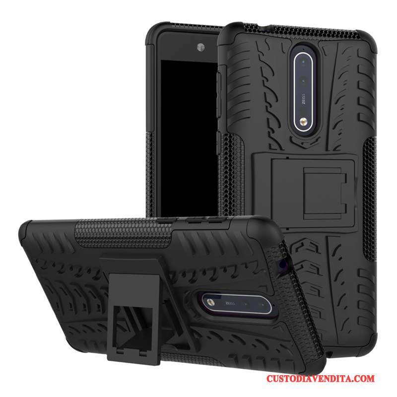 Custodia Nokia 8 Creativo Supporto Difficile, Cover Nokia 8 Protezione Invisibile Arancione