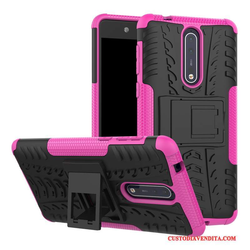 Custodia Nokia 8 Creativo Supporto Difficile, Cover Nokia 8 Protezione Invisibile Arancione