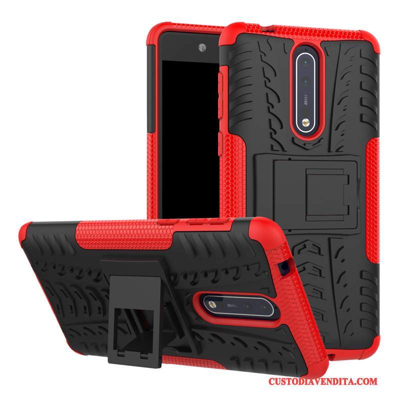 Custodia Nokia 8 Creativo Supporto Difficile, Cover Nokia 8 Protezione Invisibile Arancione