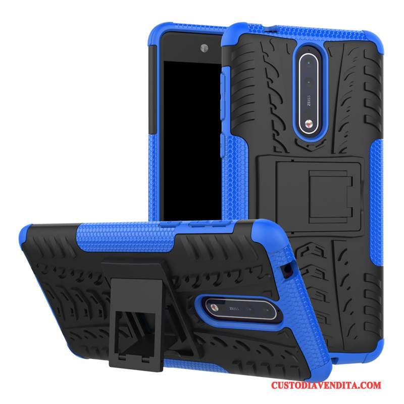 Custodia Nokia 8 Creativo Supporto Difficile, Cover Nokia 8 Protezione Invisibile Arancione