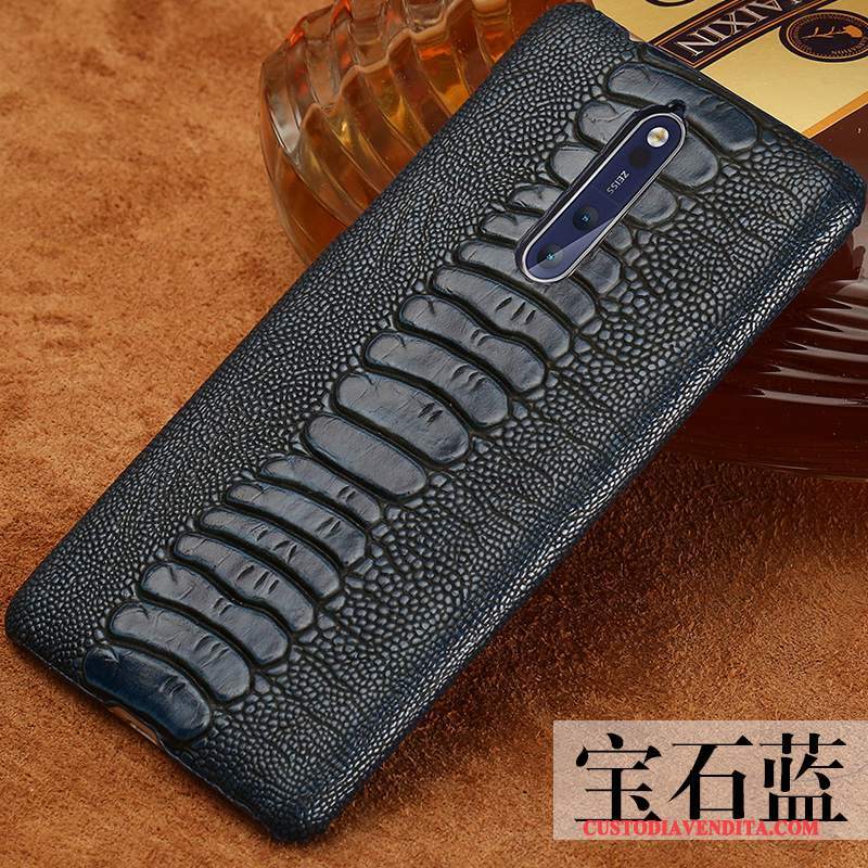 Custodia Nokia 8 Pelle Tridimensionale Tendenza, Cover Nokia 8 Goffratura Telefono Bello