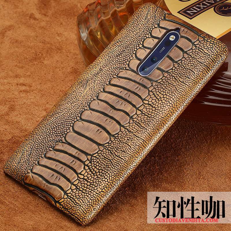 Custodia Nokia 8 Pelle Tridimensionale Tendenza, Cover Nokia 8 Goffratura Telefono Bello
