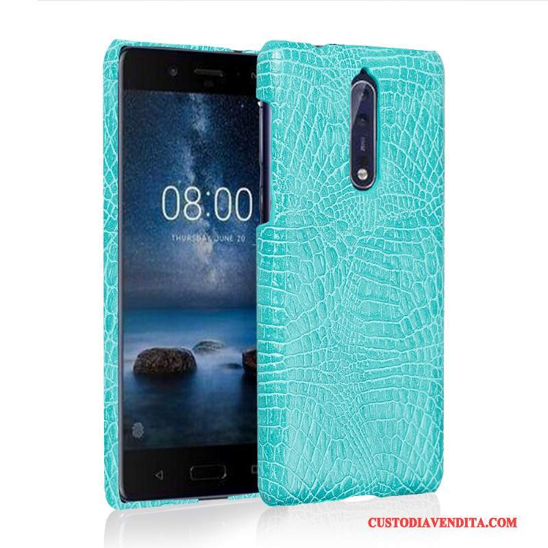 Custodia Nokia 8 Protezione Nuovo Anti-caduta, Cover Nokia 8 Pelle Biancotelefono