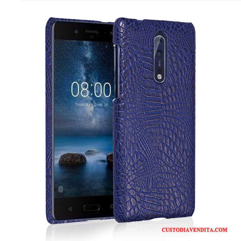 Custodia Nokia 8 Protezione Nuovo Anti-caduta, Cover Nokia 8 Pelle Biancotelefono
