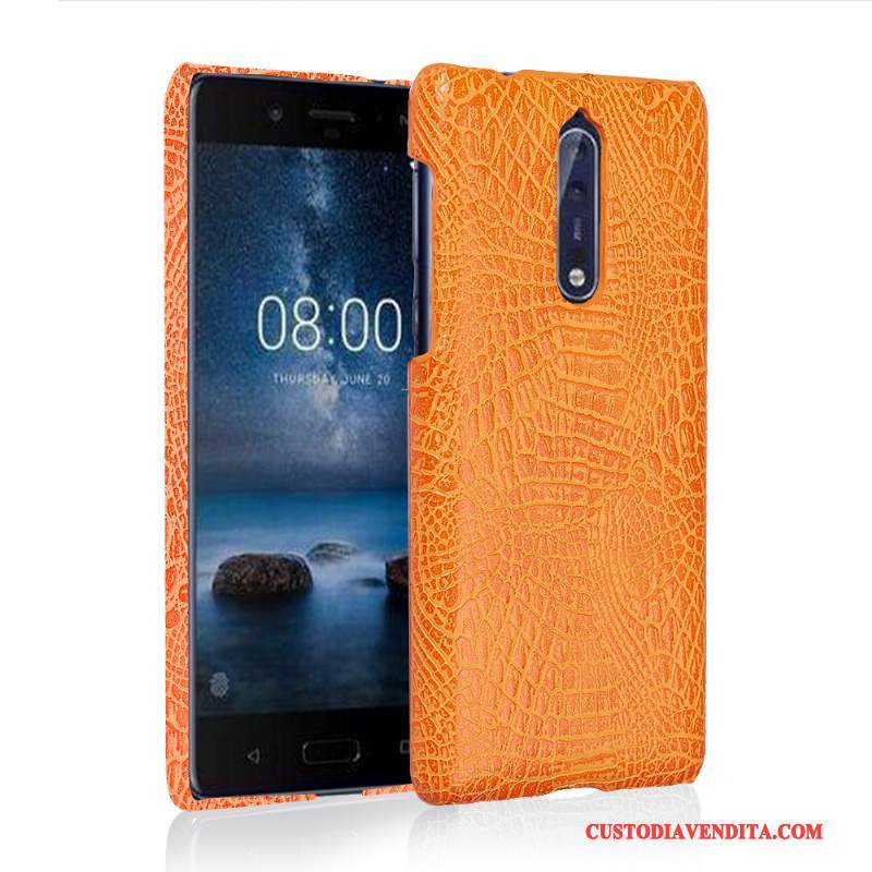 Custodia Nokia 8 Protezione Nuovo Anti-caduta, Cover Nokia 8 Pelle Biancotelefono
