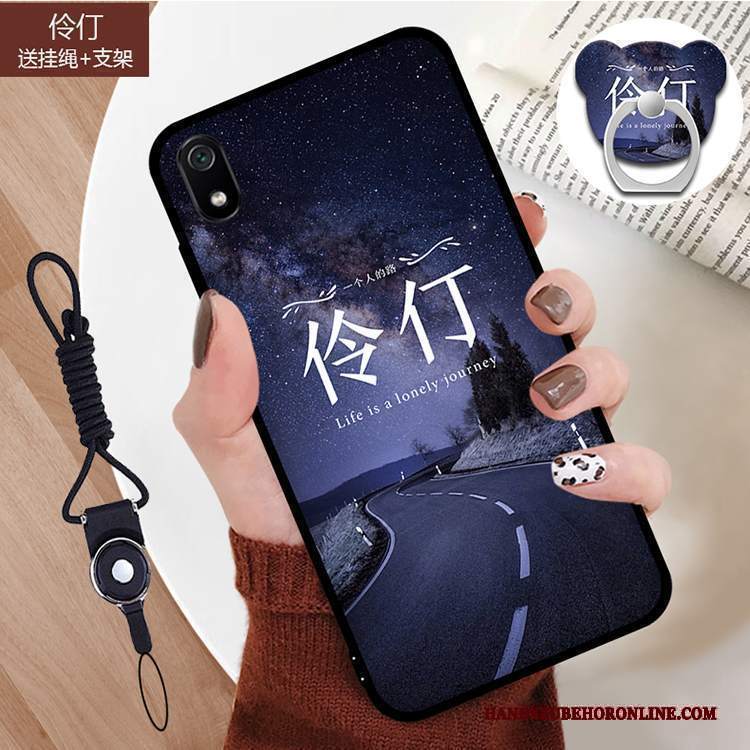 Custodia Redmi 7a Cartone Animato Anti-caduta Blu, Cover Redmi 7a Moda Nuovotelefono
