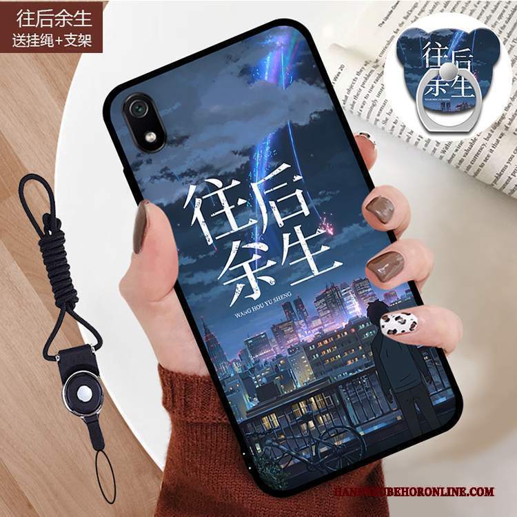 Custodia Redmi 7a Cartone Animato Anti-caduta Blu, Cover Redmi 7a Moda Nuovotelefono
