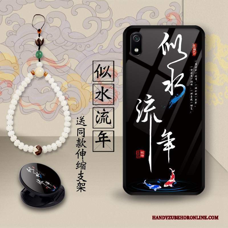 Custodia Redmi 7a Creativo Supporto Giallo, Cover Redmi 7a Protezione Telefono Rosso
