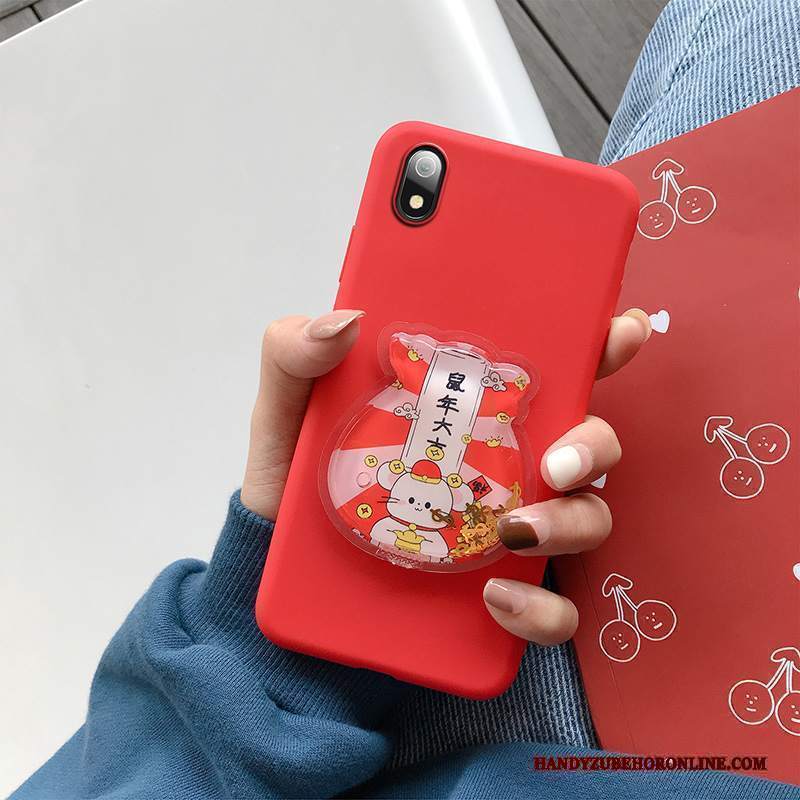 Custodia Redmi 7a Silicone Amanti Net Red, Cover Redmi 7a Pelle Di Personalità Nuovo