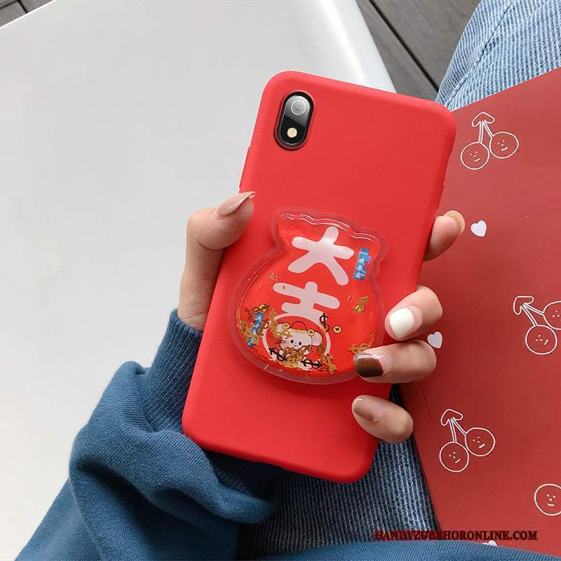 Custodia Redmi 7a Silicone Amanti Net Red, Cover Redmi 7a Pelle Di Personalità Nuovo