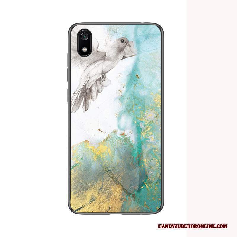 Custodia Redmi 7a Silicone Tendenza Vetro, Cover Redmi 7a Protezione Morbido Grande