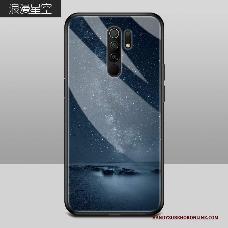 Custodia Redmi 9 Protezione Telefono Piccola, Cover Redmi 9 Creativo Blu Rosso