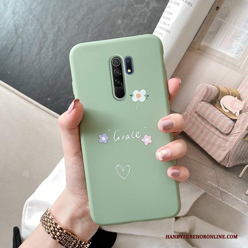 Custodia Redmi 9 Silicone Macchiati Bello, Cover Redmi 9 Protezione Ornamenti Appesi Net Red