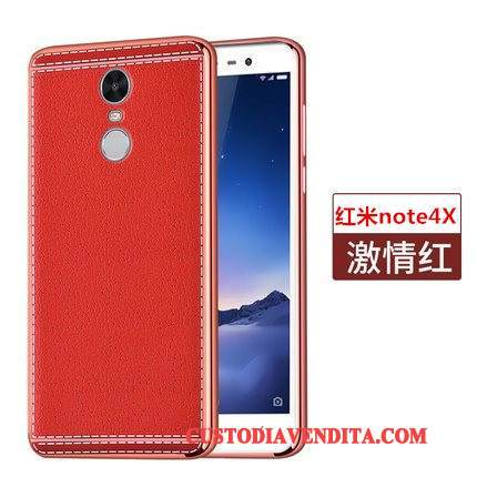 Custodia Redmi Note 4x Pelle Morbidotelefono, Cover Redmi Note 4x Protezione Rosso Nuovo